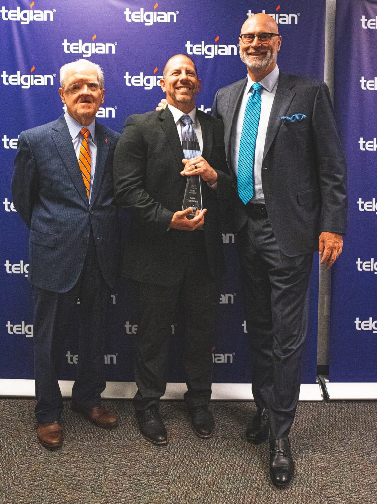 Telgian Presents Alex Gonzales with the 2023 Pat Ryan Team Spirit Award