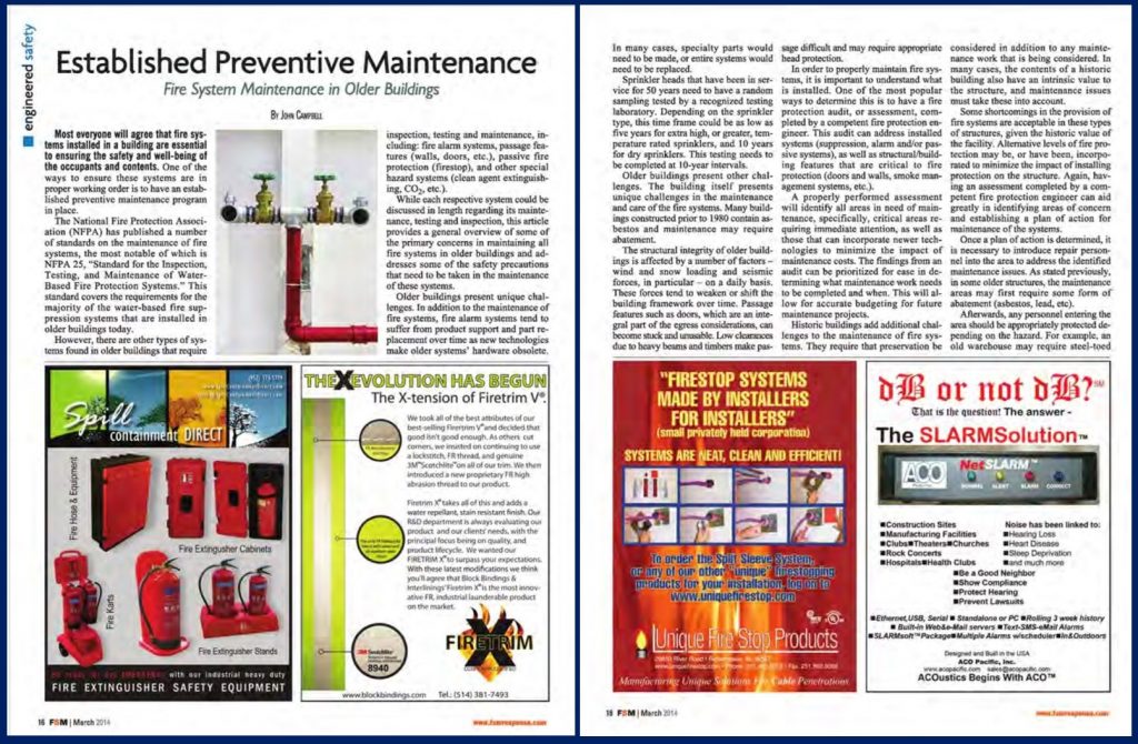 Older Buildings Fire System Maintenance