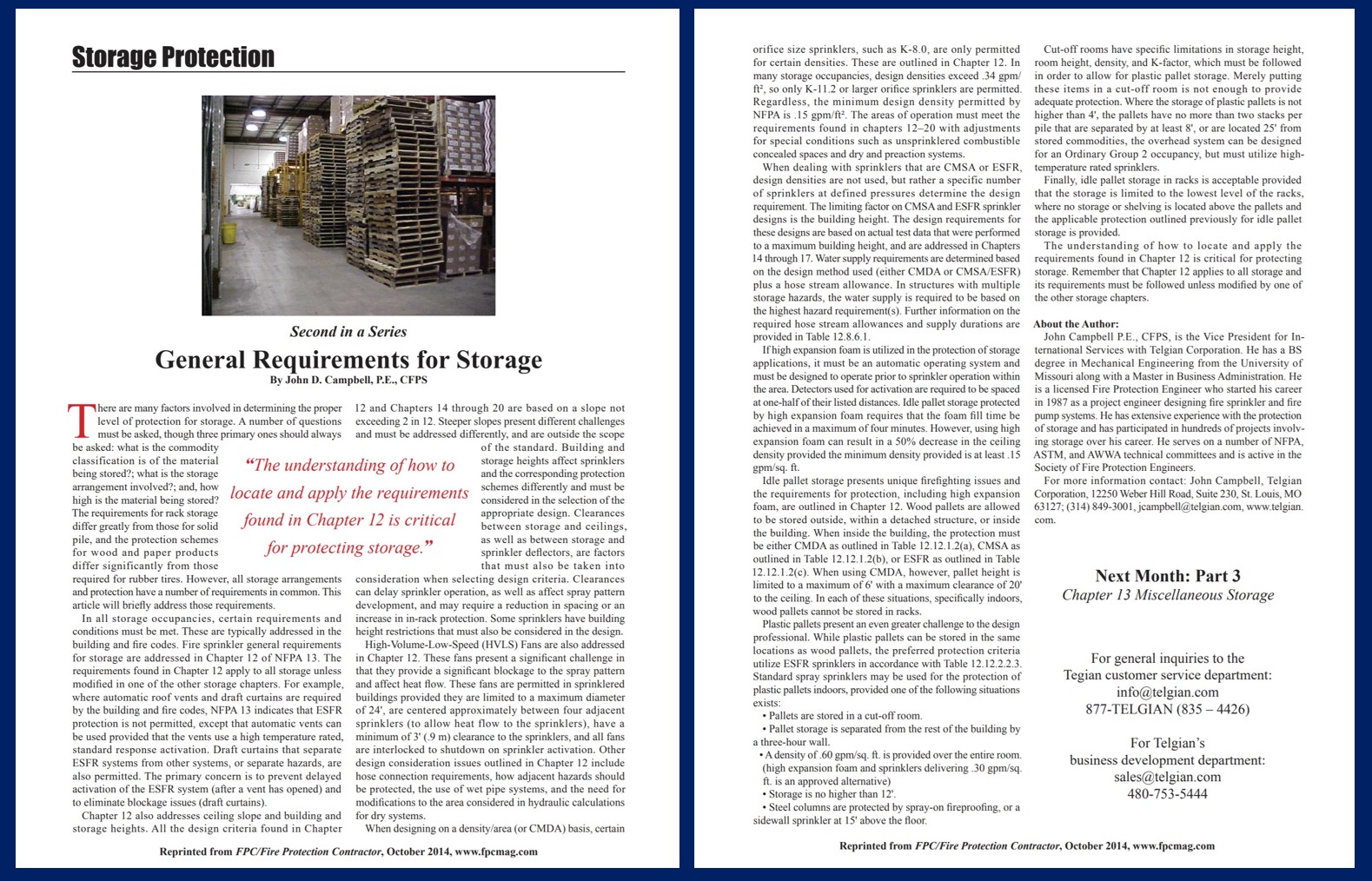 Storage Article General Requirements for Storage: FPC Magazine | Telgian