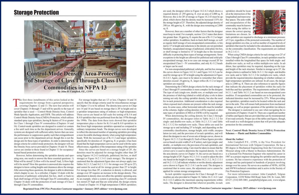 NFPA 13 article by Telgian's John Campbell featured in Fire Protection Contractor / FPC magazine