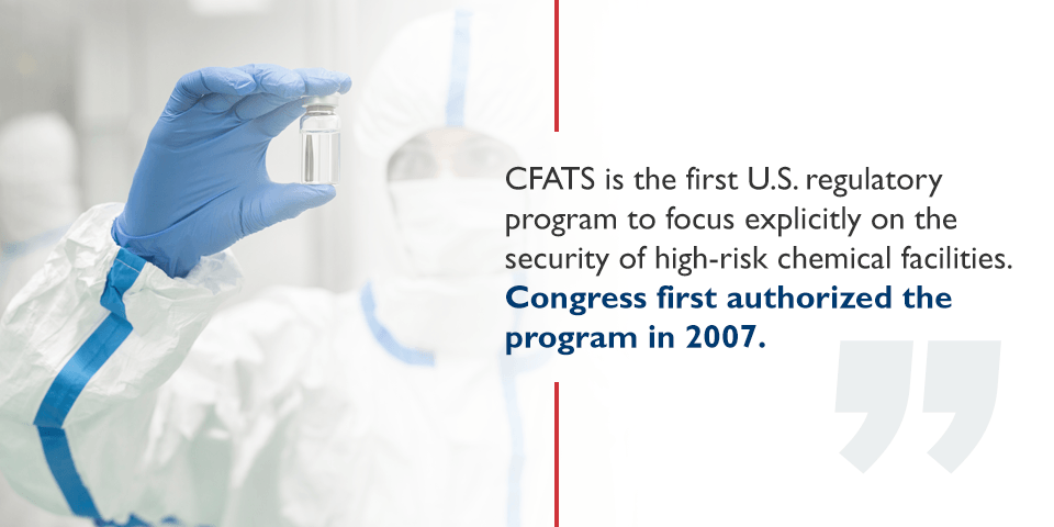 CFATS regulatory program for chemical facilities