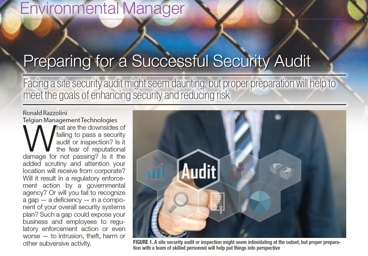 Telgian’s Ron Razzolini featured in Chemical Engineering magazine: “Preparing for a Successful Security Compliance Audit”