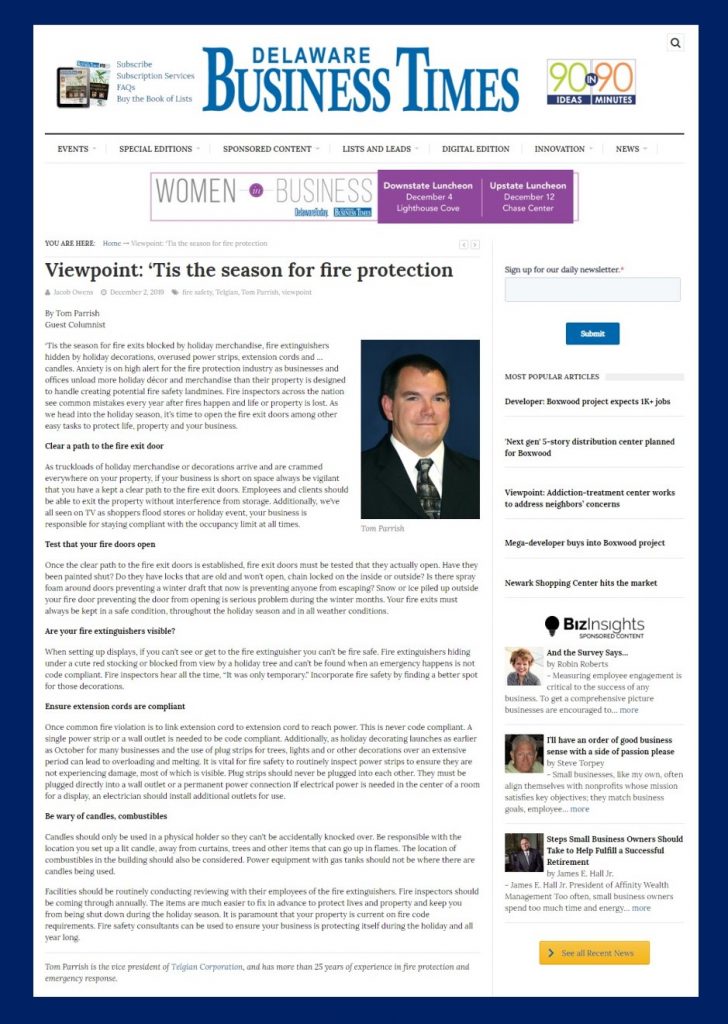 Holiday Fire Safety Tips for Retailers