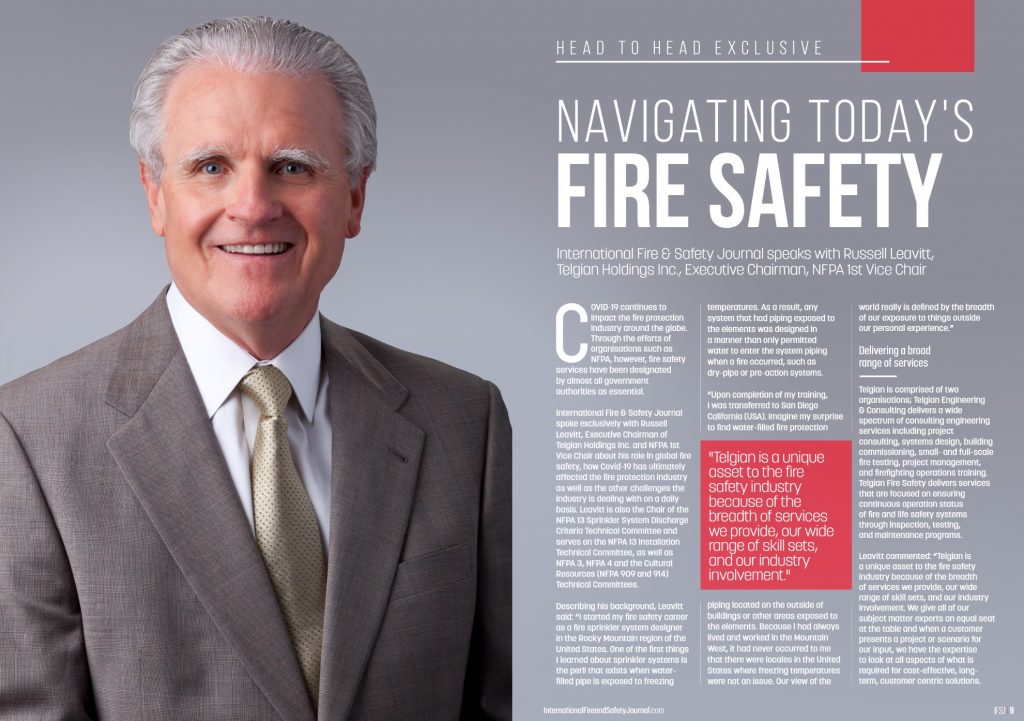 International Fire and Safety Journal Profile: Telgian Executive Chairman and NFPA 1st Vice Chair Russell Leavitt