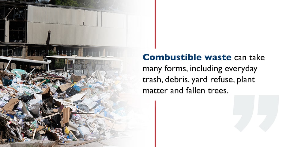 Combustible waste storage requirements
