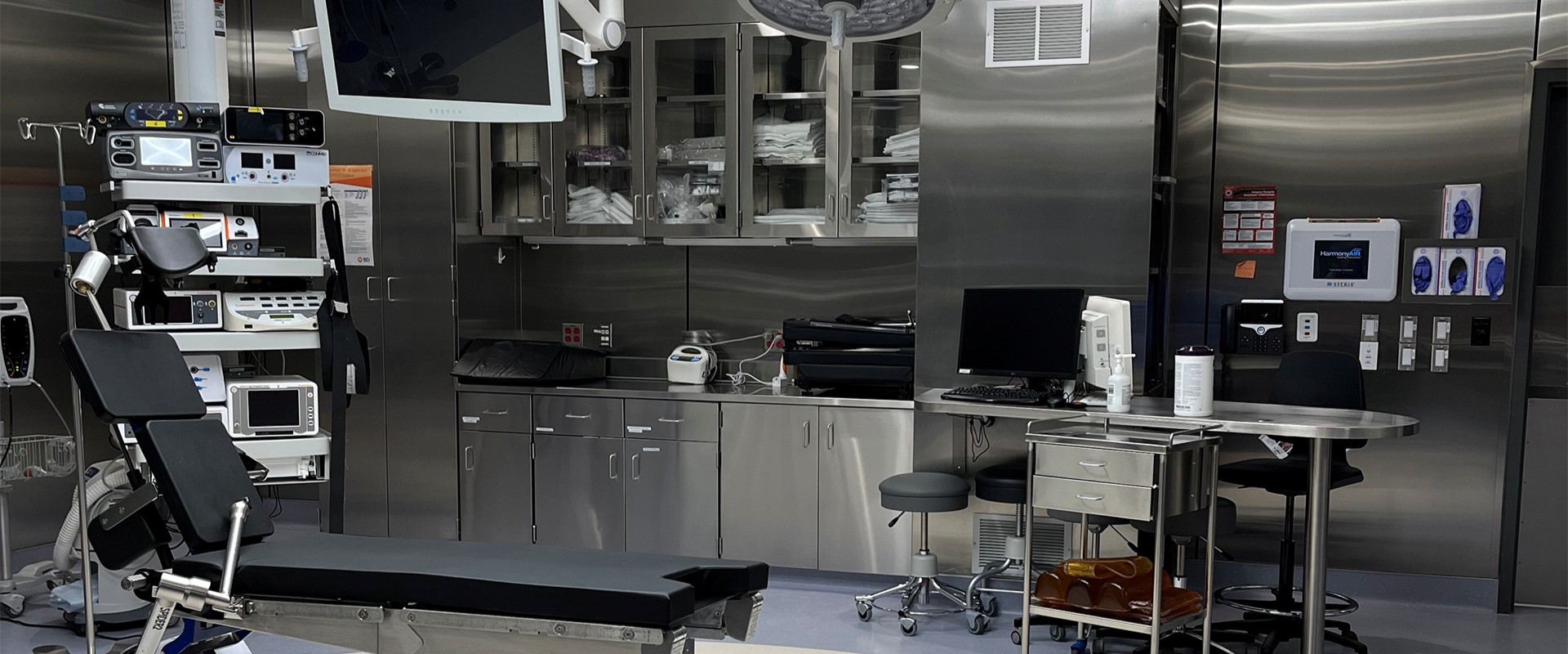 An ambulatory surgical center operating room